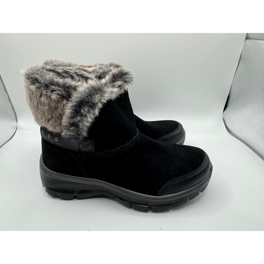 Skechers Black Easy Going Faux Fur Lined Boot Women Size 6 49475